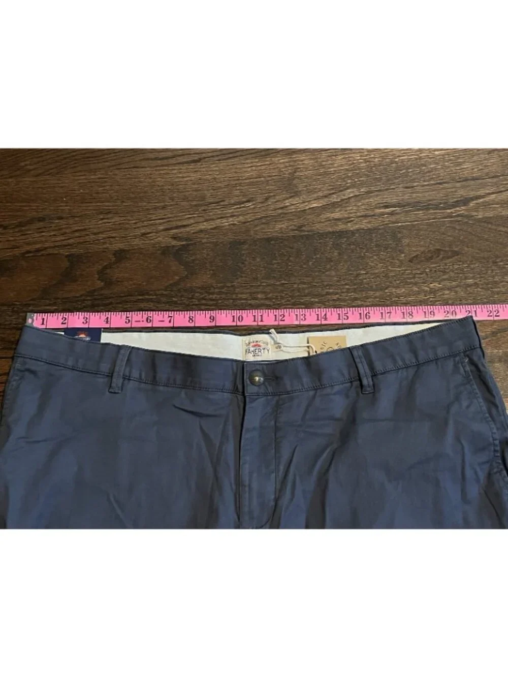 NWT Faherty Men’s Island Life 8” Shorts Navy Blue Organic Cotton Size 42 $118